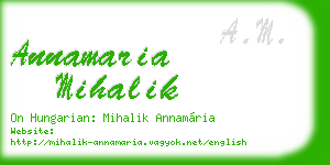 annamaria mihalik business card